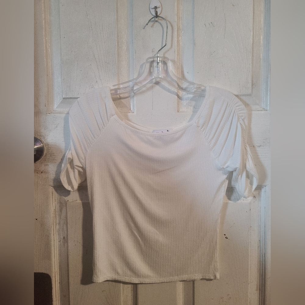 White off shoulder top